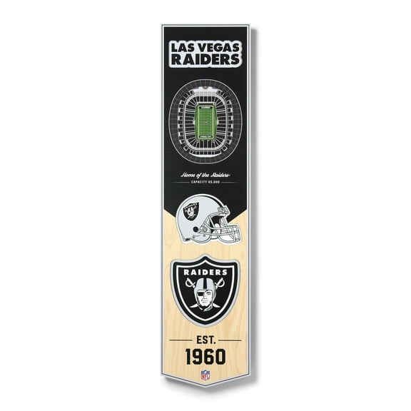 YouTheFan NFL Las Vegas Raiders 8x32 Stadium View Banner