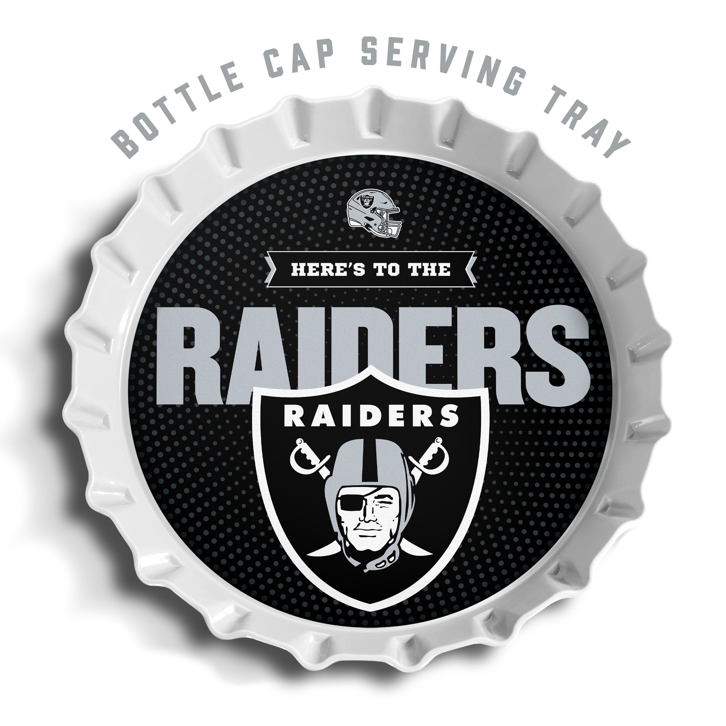 YouTheFan NFL Las Vegas Raiders Bottle Cap Serving Tray