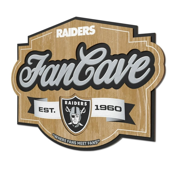 YouTheFan NFL Las Vegas Raiders Fan Cave Sign