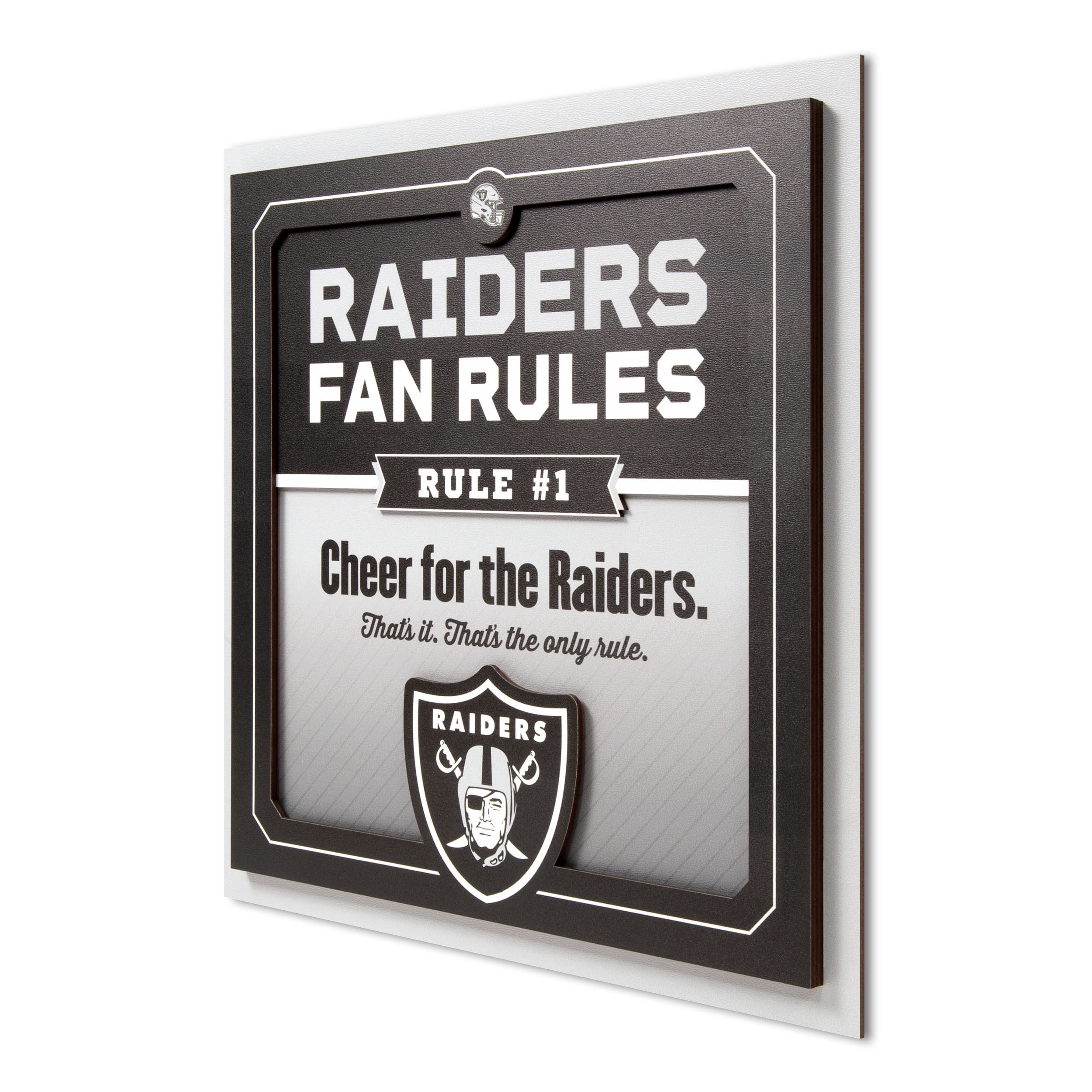 YouTheFan NFL Las Vegas Raiders Fan Rules 3D Wall Art