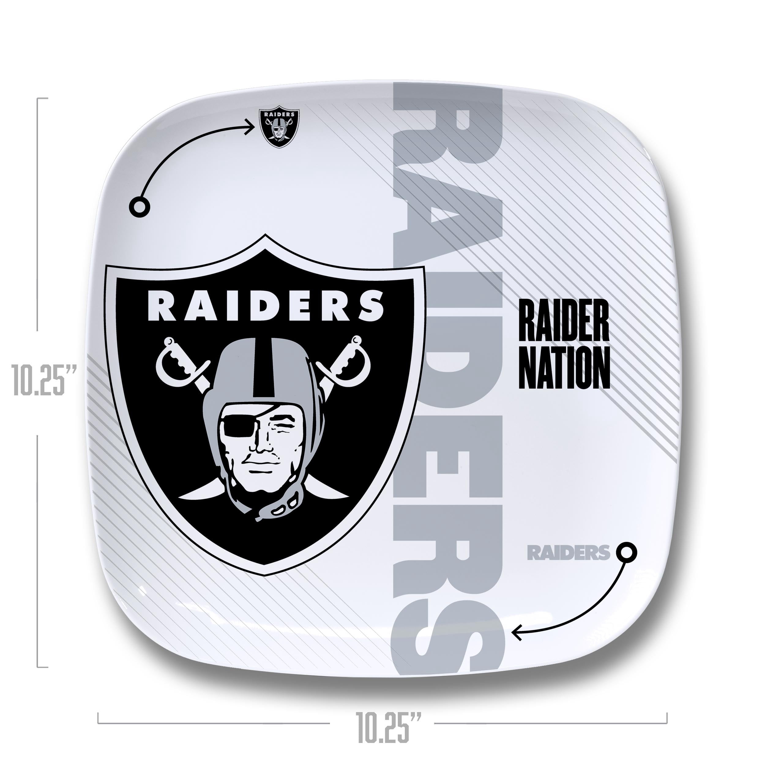 YouTheFan NFL Las Vegas Raiders Large Party Plate