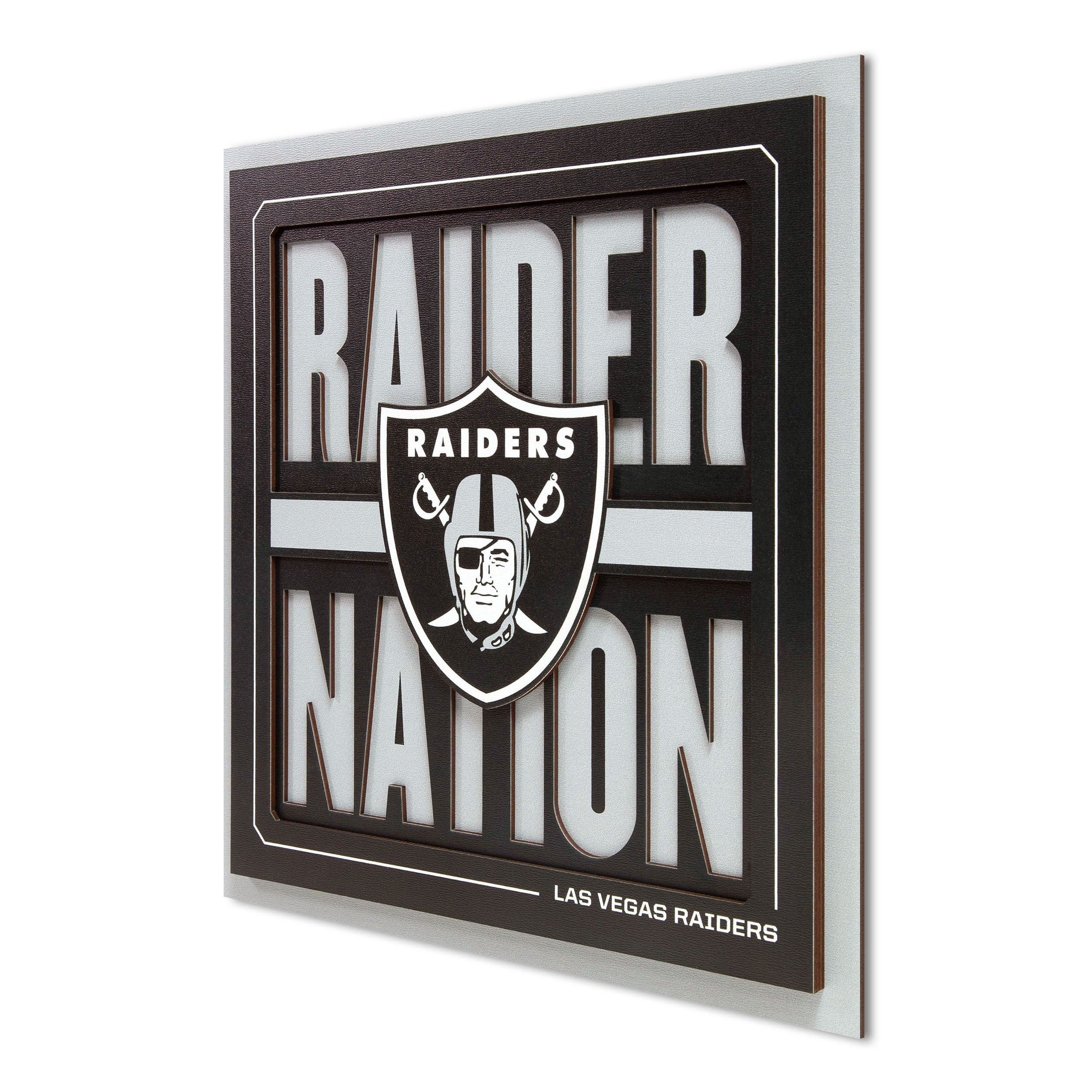 IDNA Las Vegas Raiders 12" x 12" Slogan Series 3D Wall Art