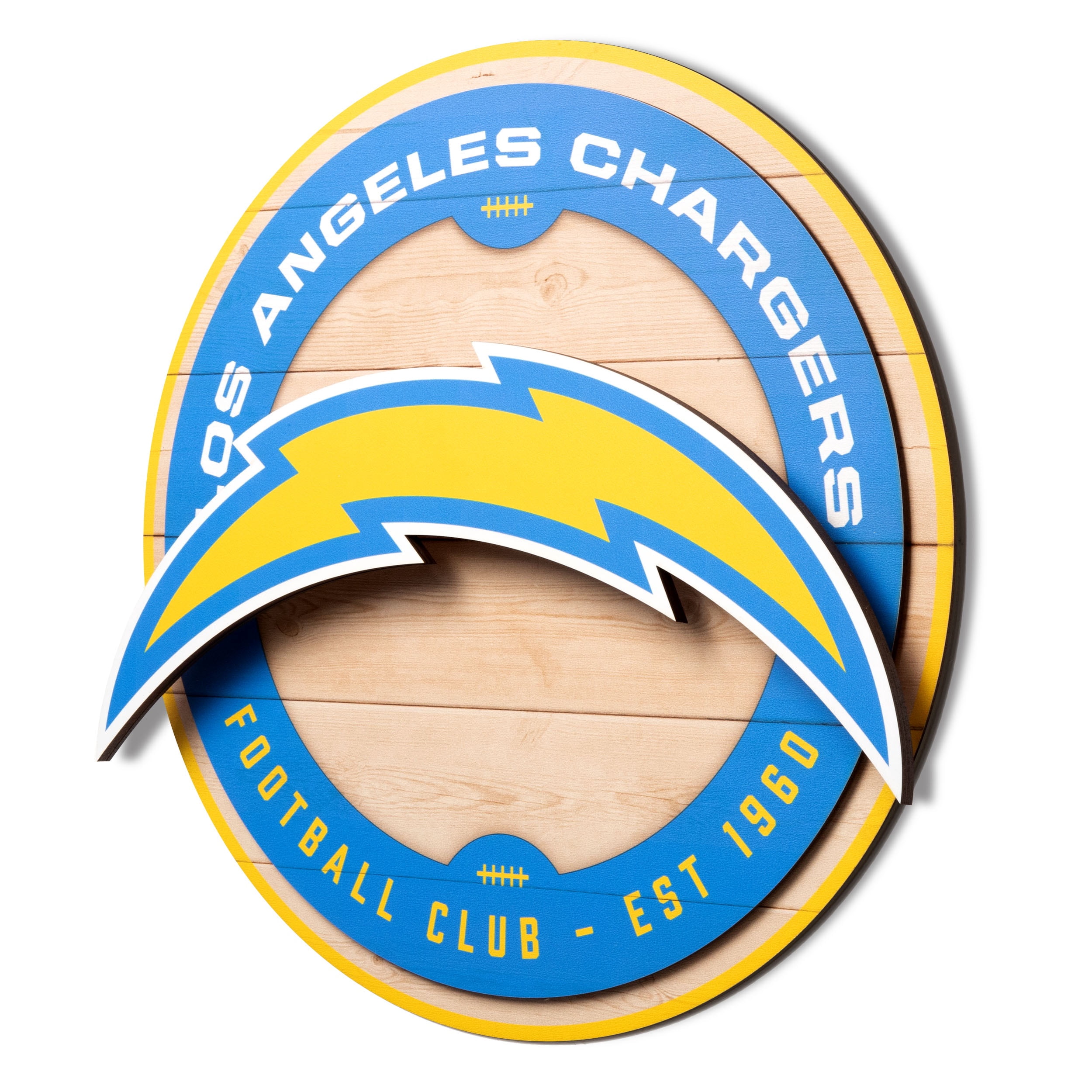 YouTheFan NFL Los Angeles Chargers 3DX Circle Wall Art