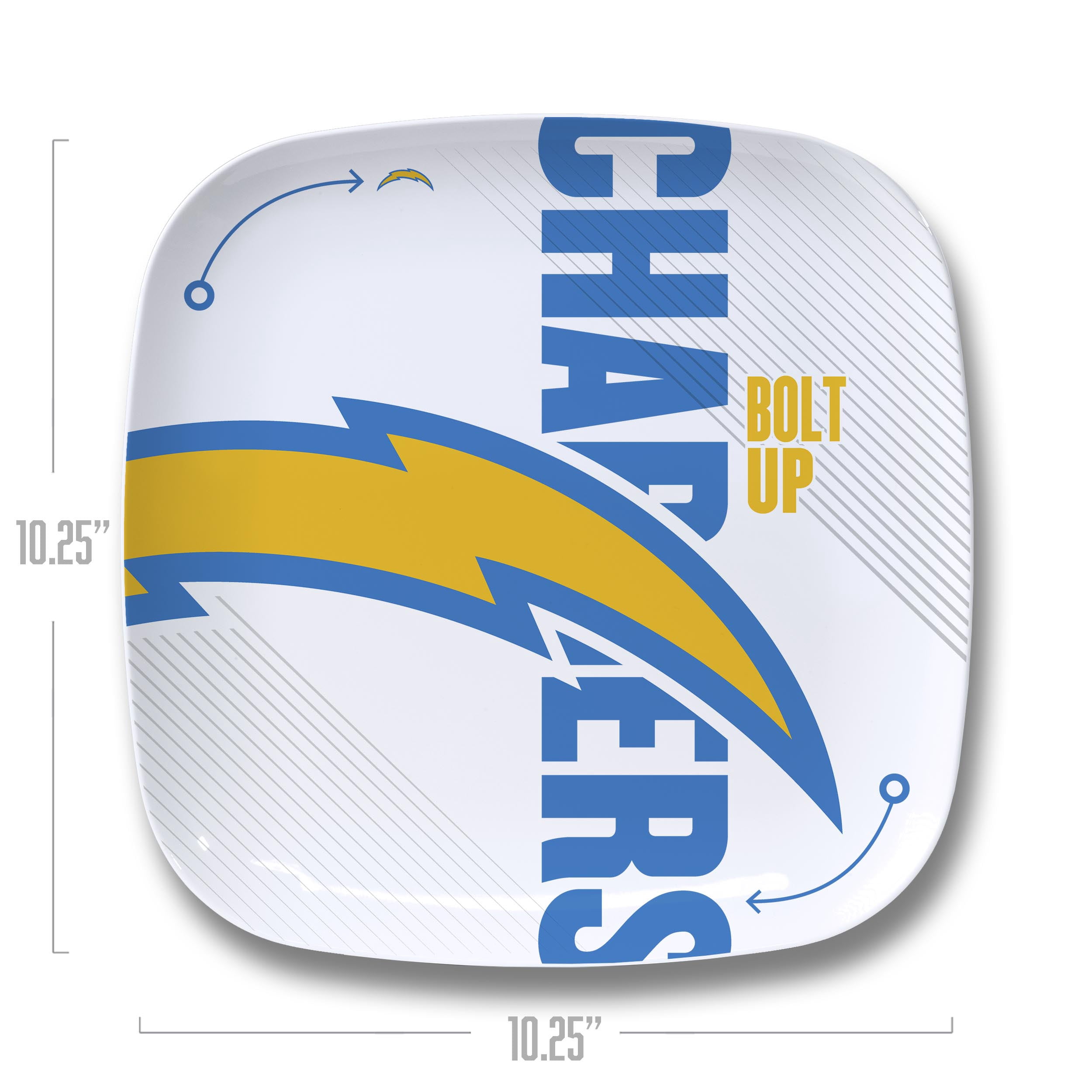 YouTheFan NFL Los Angeles Chargers Large Party Plate
