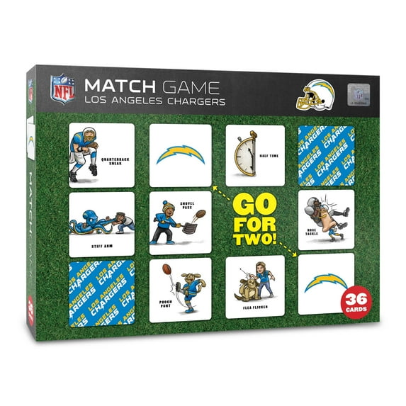 YouTheFan NFL Los Angeles Chargers Memory Match Game