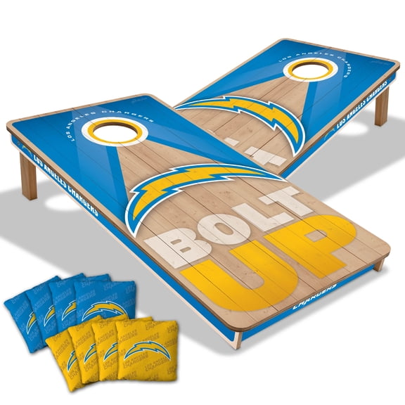 YouTheFan NFL Los Angeles Chargers 2x4 Slogan Series Cornhole