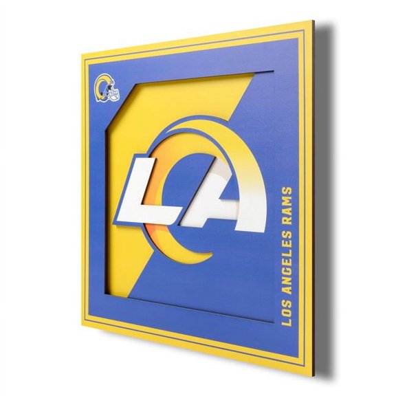 Rams 12'' x 12'' 3D Logo Wall Art