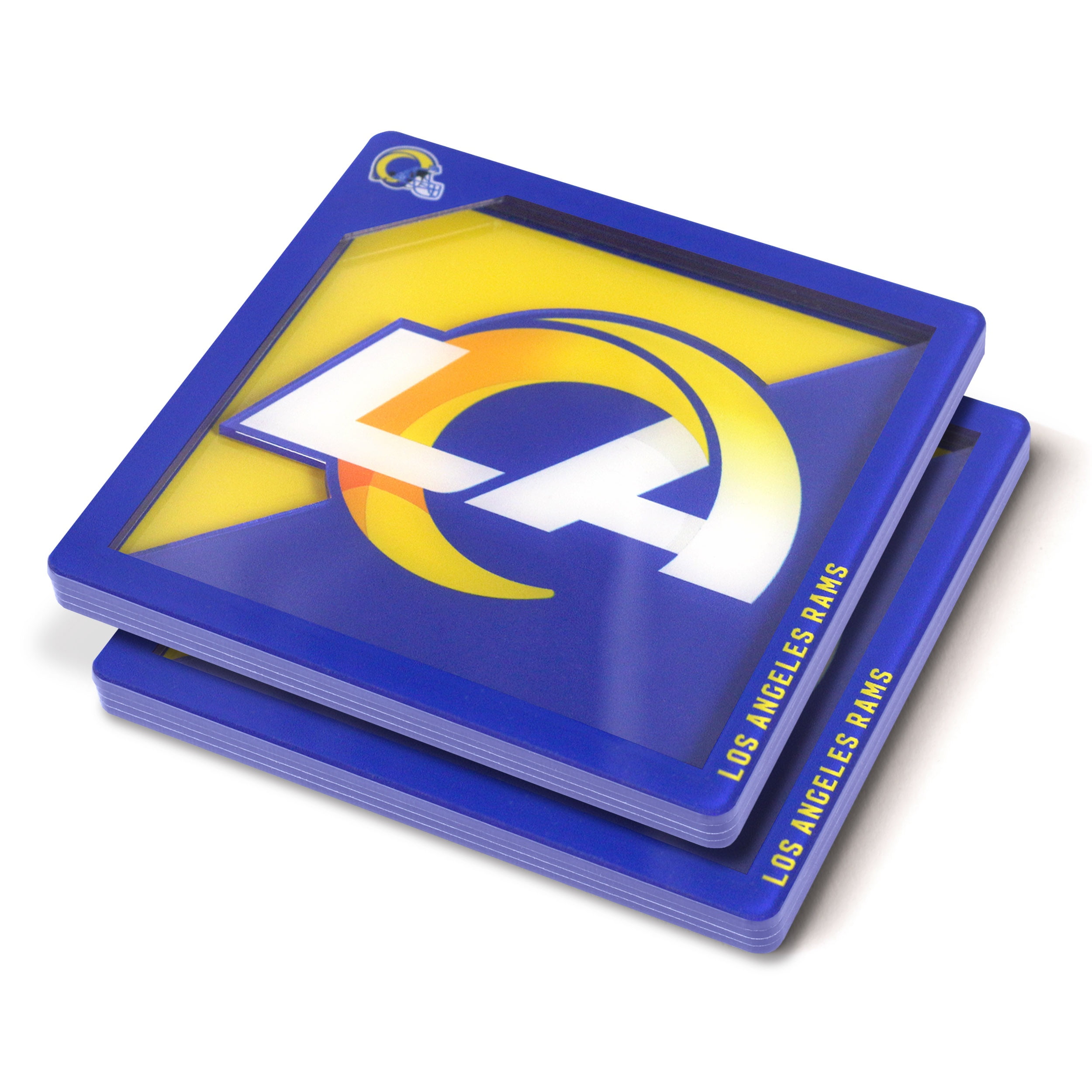 YouTheFan NFL Los Angeles Rams 3D-LSC 3D Logo Series Coasters - Pack of 2