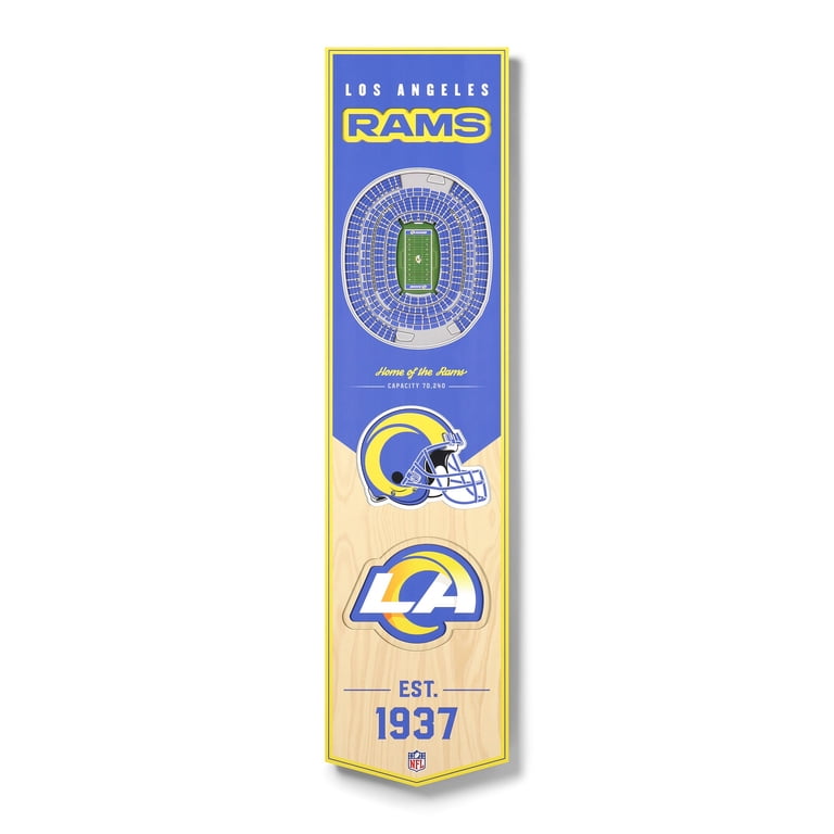 Bannière / Toile De Fond Los Angeles Rams NFL - Dimensions 12 X 8 Pieds (environ 3.6x2.4m) - Occasion