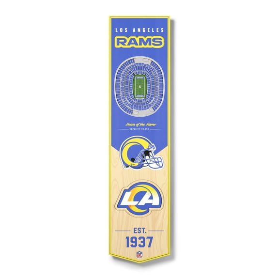 YouTheFan NFL Los Angeles Rams 8x32 Stadium View Banner