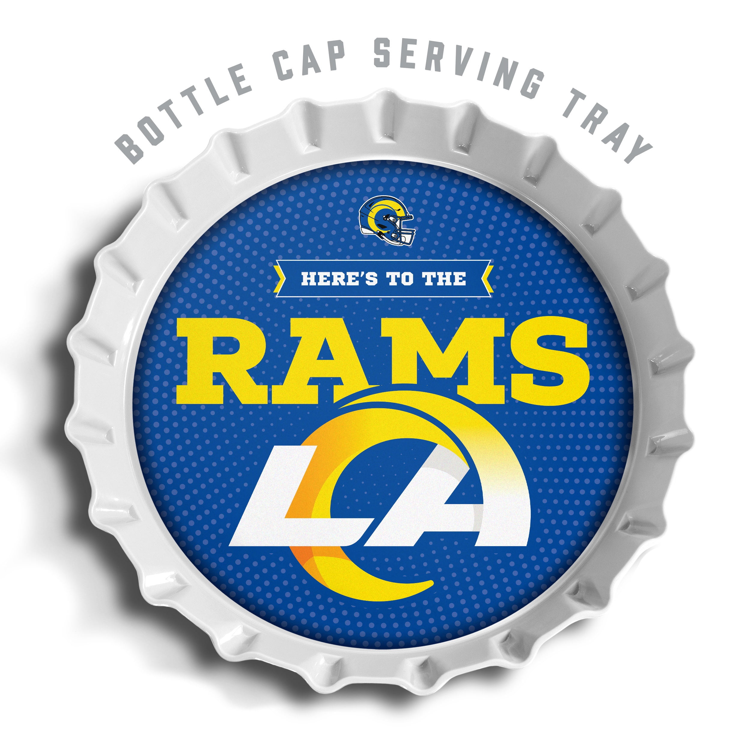 YouTheFan NFL Los Angeles Rams Bottle Cap Serving Tray