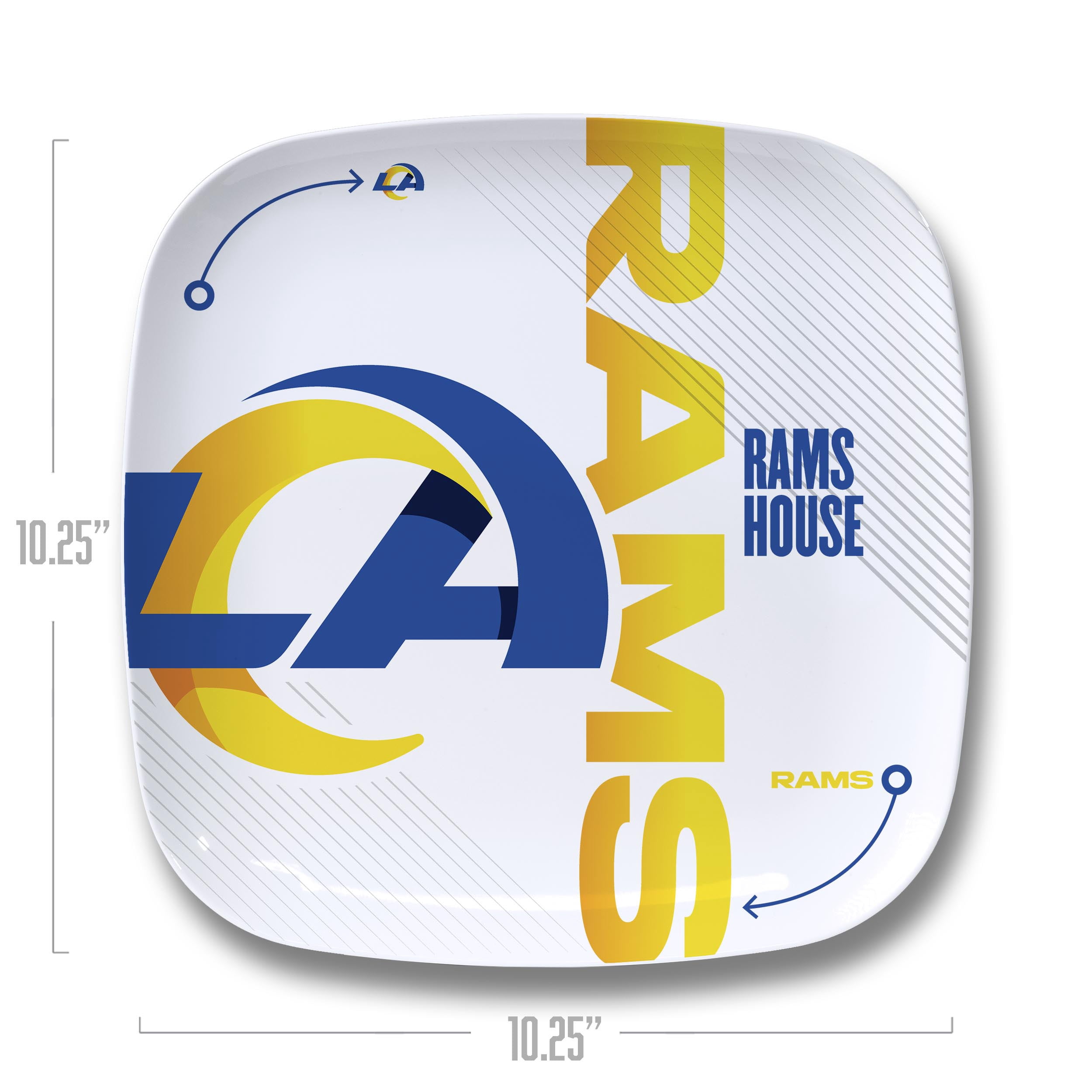 YouTheFan NFL Los Angeles Rams Large Party Plate