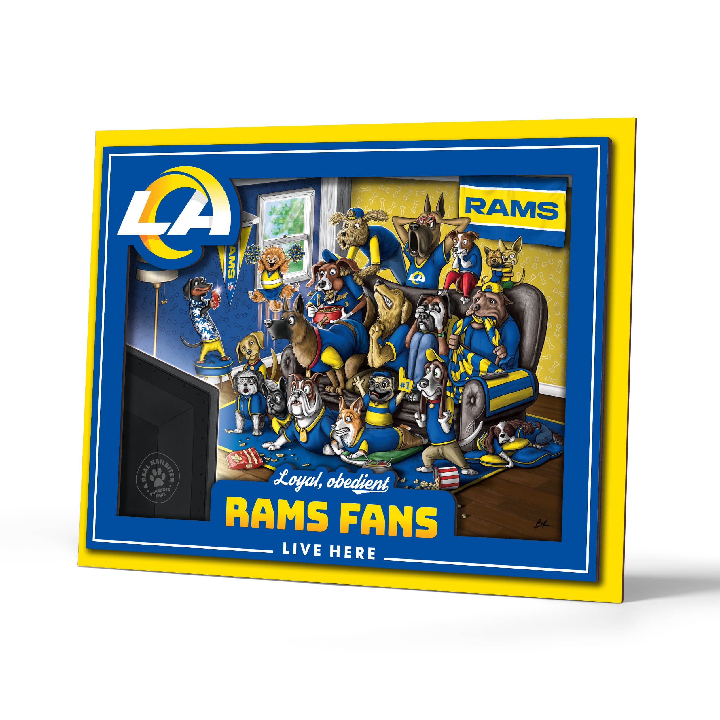 YouTheFan NFL Los Angeles Rams Purebred Fans Wall Art