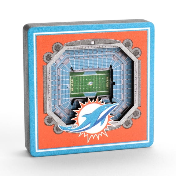 YouTheFan NFL Miami Dolphins 3D StadiumView Magnet