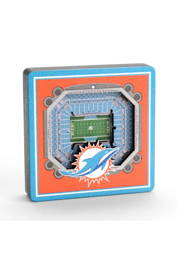 YouTheFan NFL Miami Dolphins 3D StadiumView Magnet
