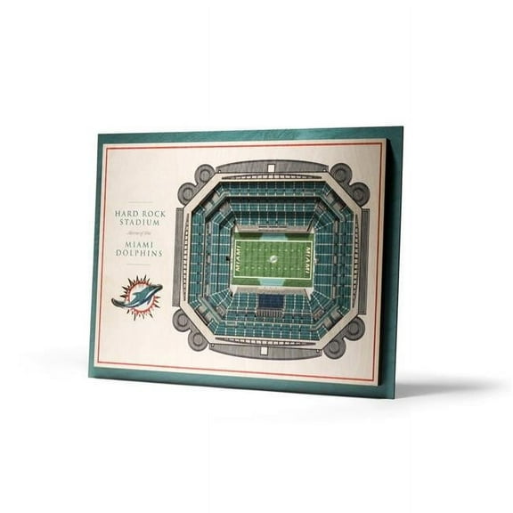 Miami Dolphins 17'' x 13'' 5-Layer StadiumViews 3D Wall Art