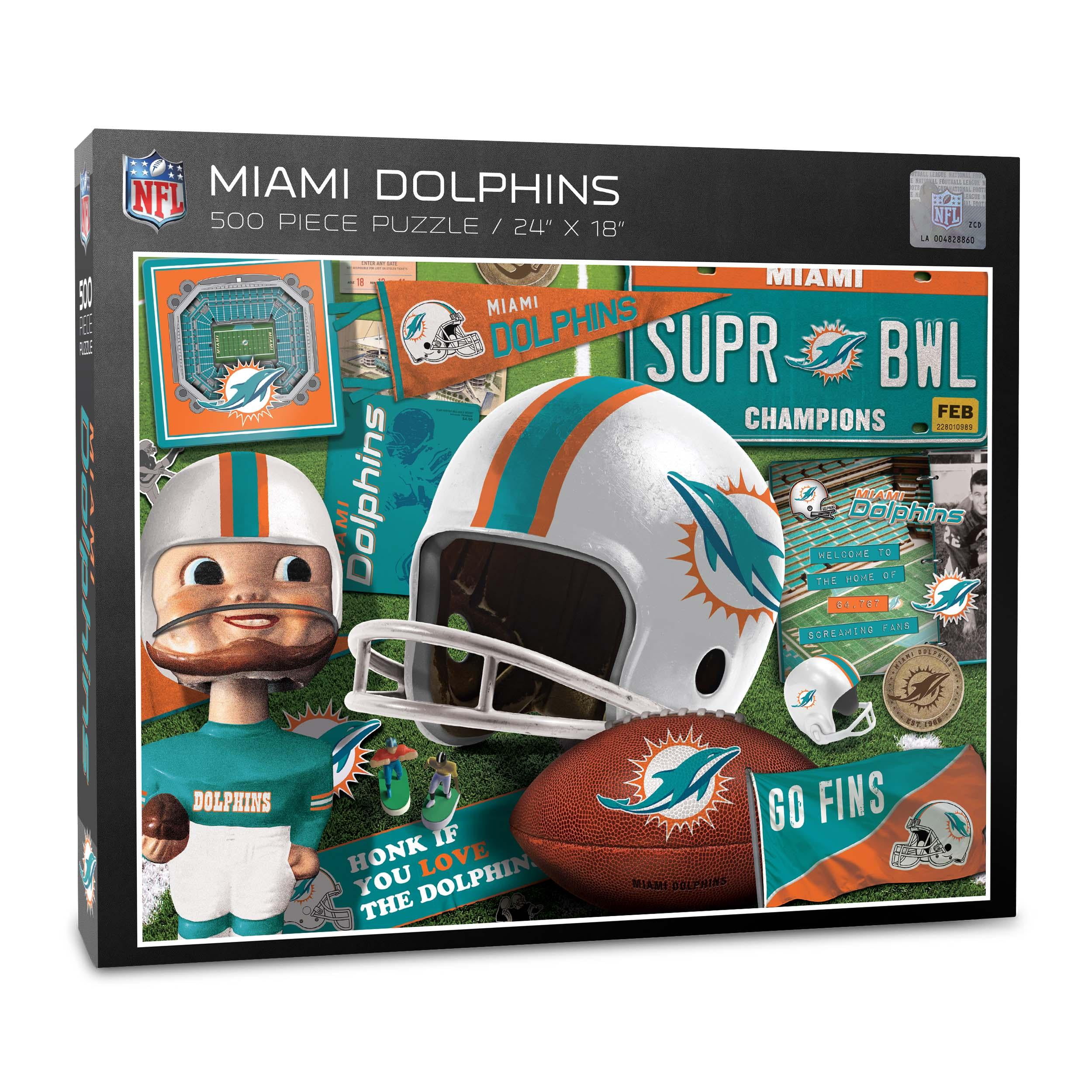 YouTheFan NFL Miami Dolphins Retro Series Puzzle – 500 PC