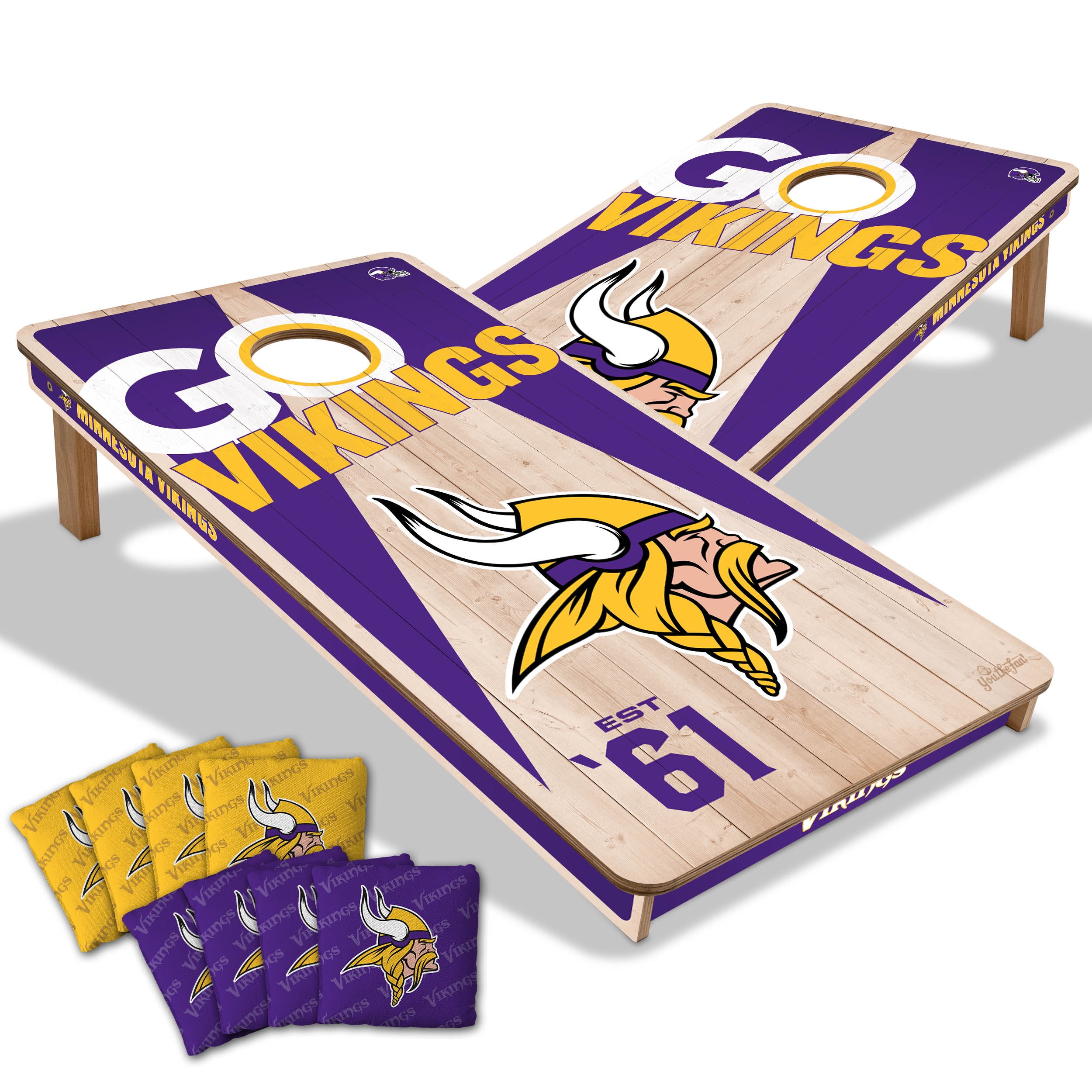 YouTheFan NFL Minnesota Vikings 2' x 4' Cornhole Game - Walmart.com