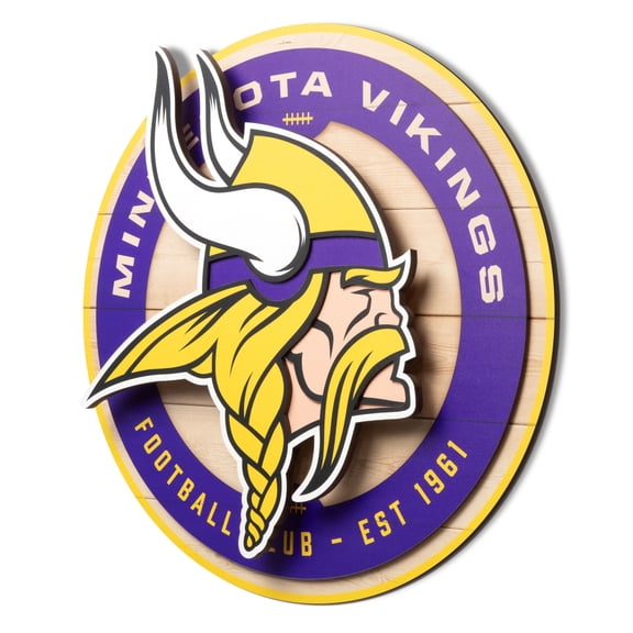 YouTheFan NFL Minnesota Vikings 3DX Circle Wall Art