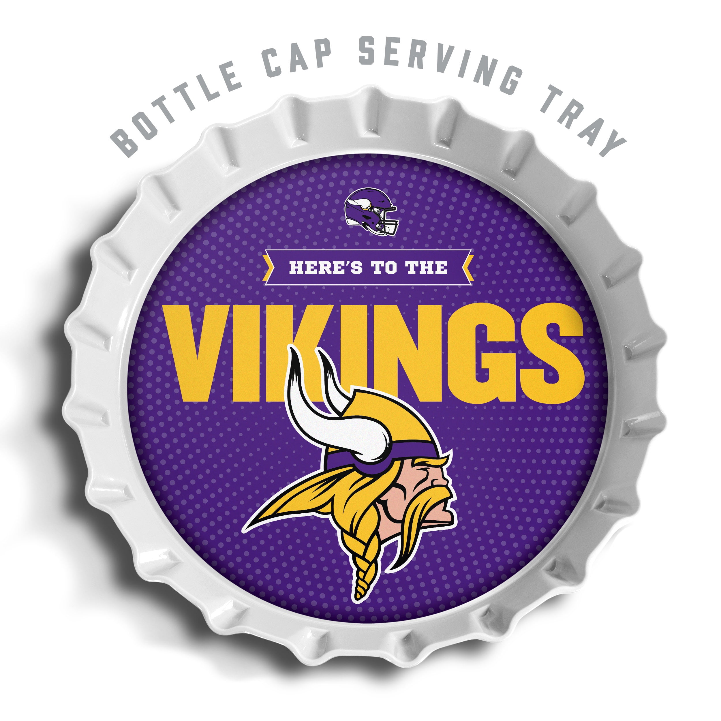 YouTheFan NFL Minnesota Vikings Bottle Cap Serving Tray