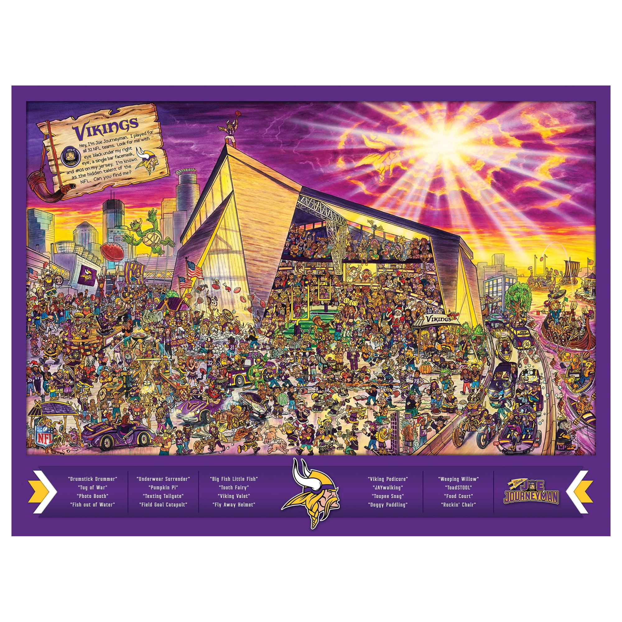 YouTheFan NFL Minnesota Vikings Joe Journeyman Puzzle - 500 PC