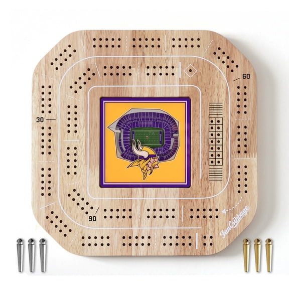 YouTheFan NFL Minnesota Vikings Stadiumview Cribbage