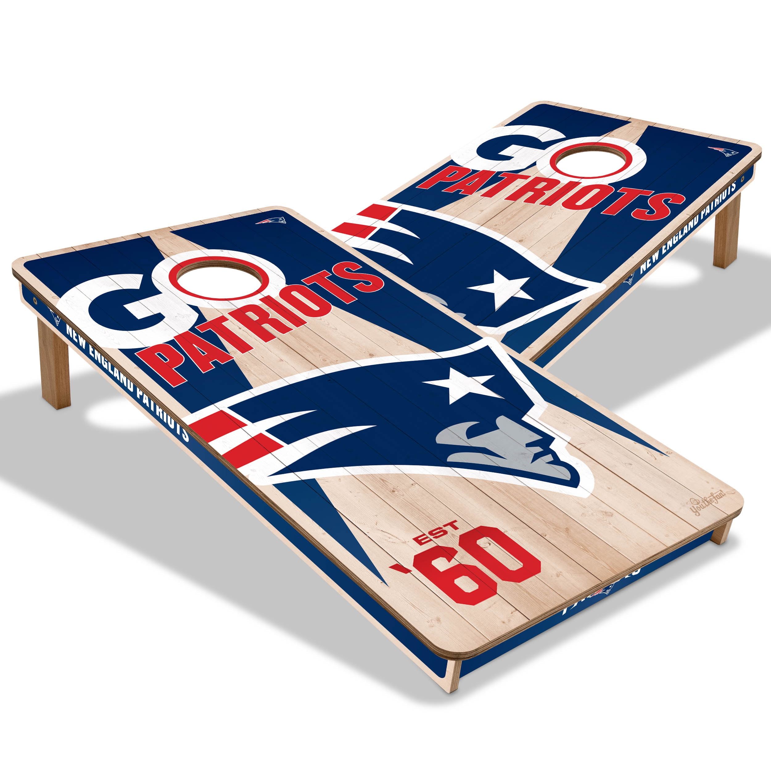 YouTheFan NFL New England Patriots 2' x 4' Cornhole Game No Bags