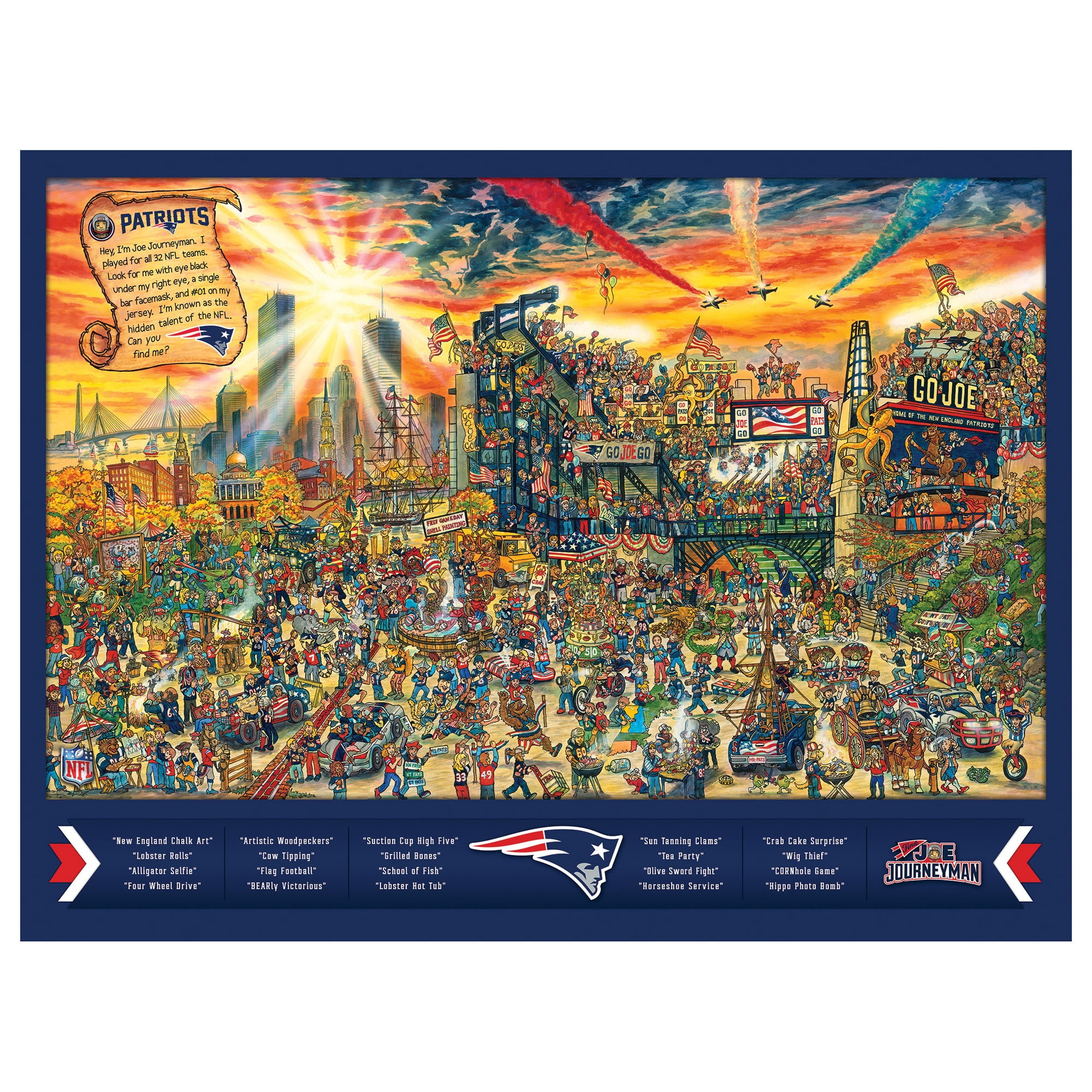 YouTheFan NFL New England Patriots Joe Journeyman Puzzle - 500 PC