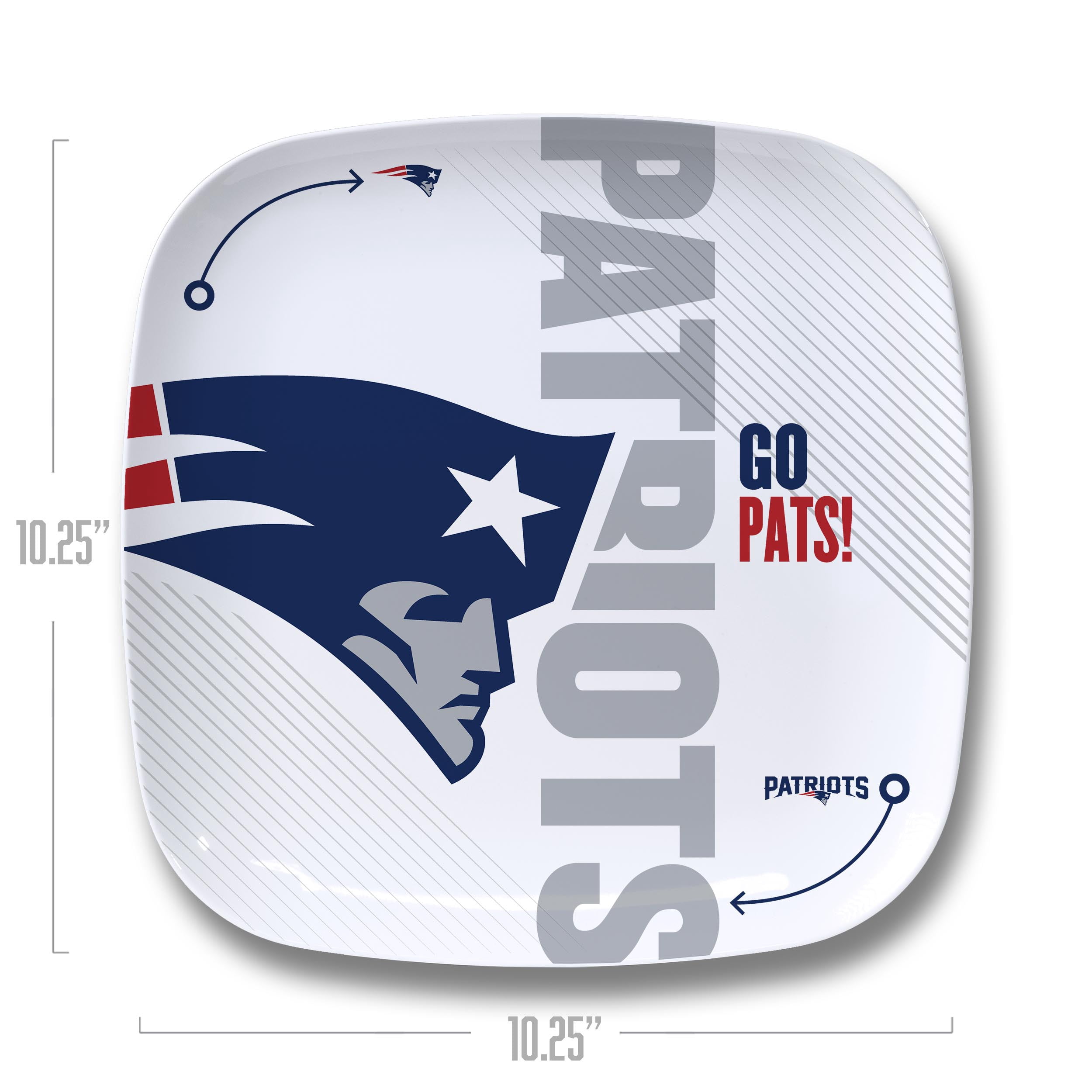 YouTheFan NFL New England Patriots Large Party Plate