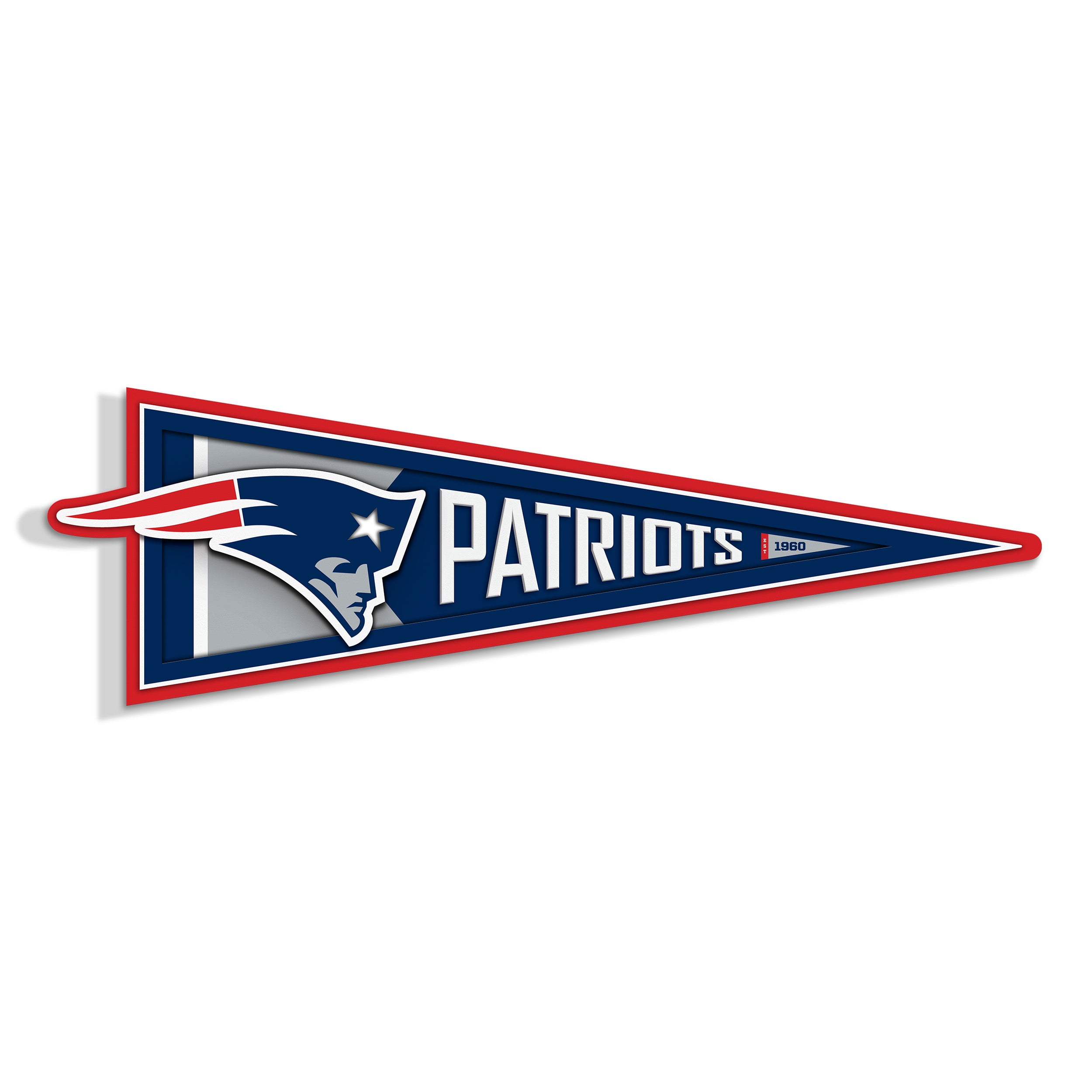 YouTheFan NFL New England Patriots Pennant Sign