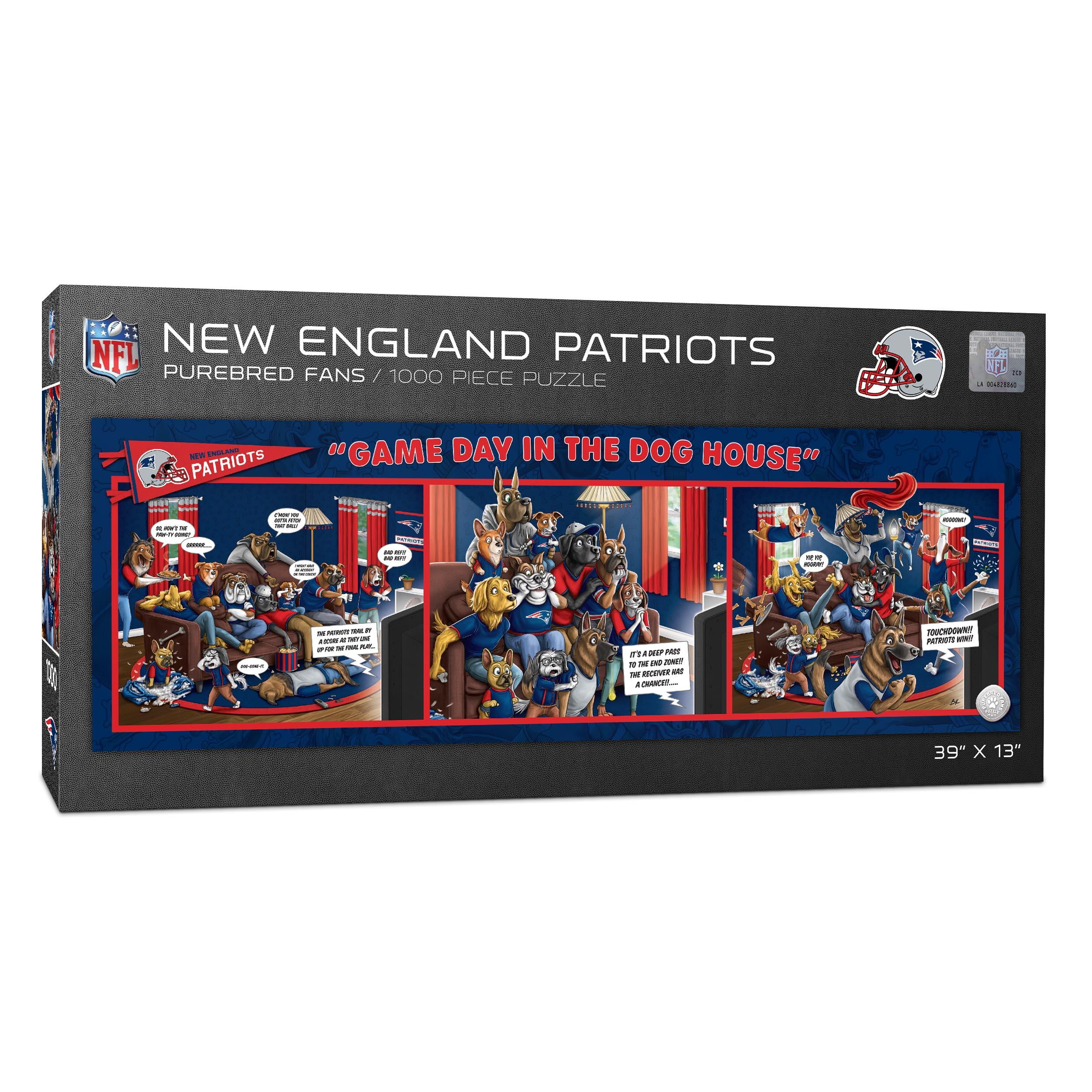 YouTheFan NFL New England Patriots Purebred Fans Gameday in the Dog House 1000PC Puzzle