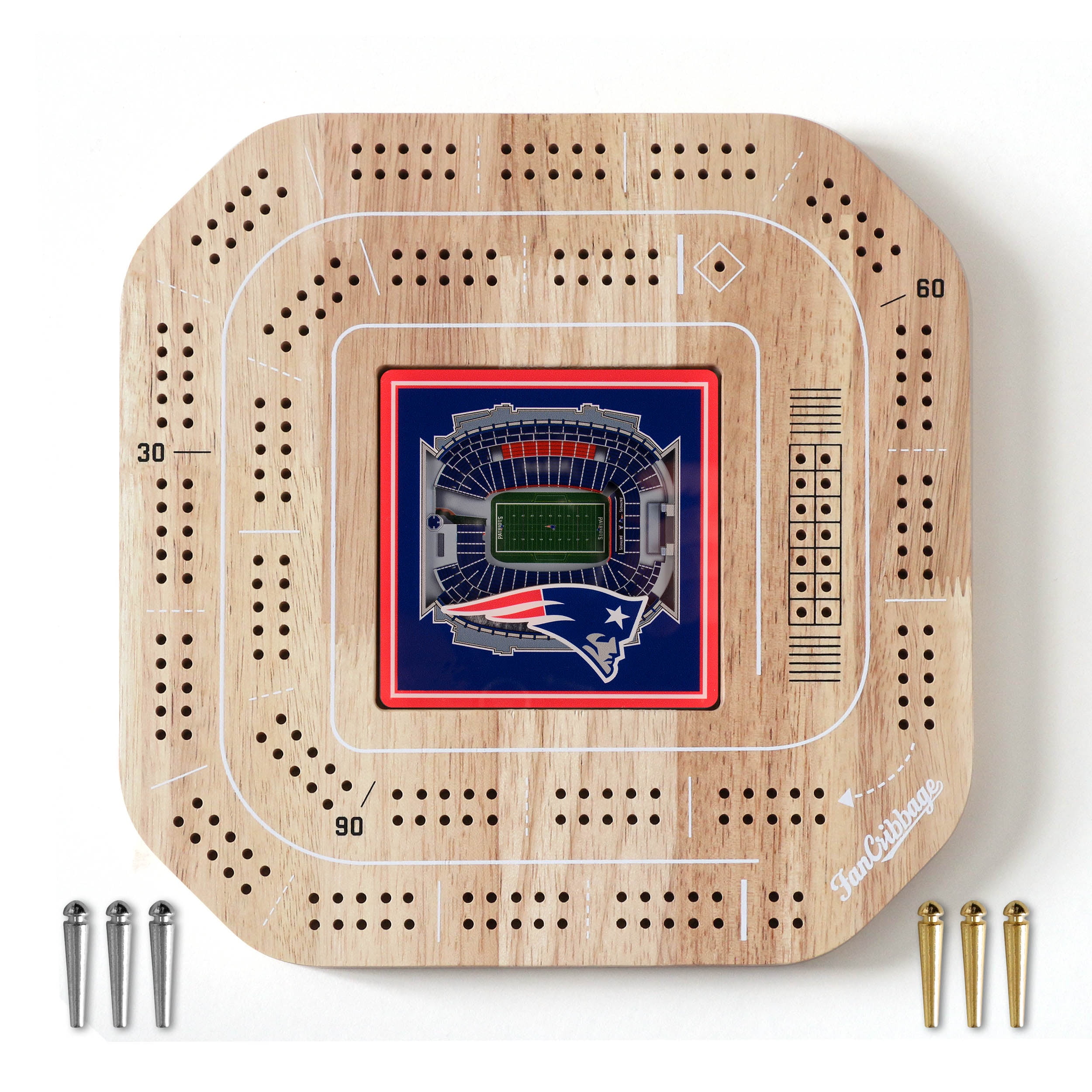 YouTheFan NFL New England Patriots Stadiumview Cribbage