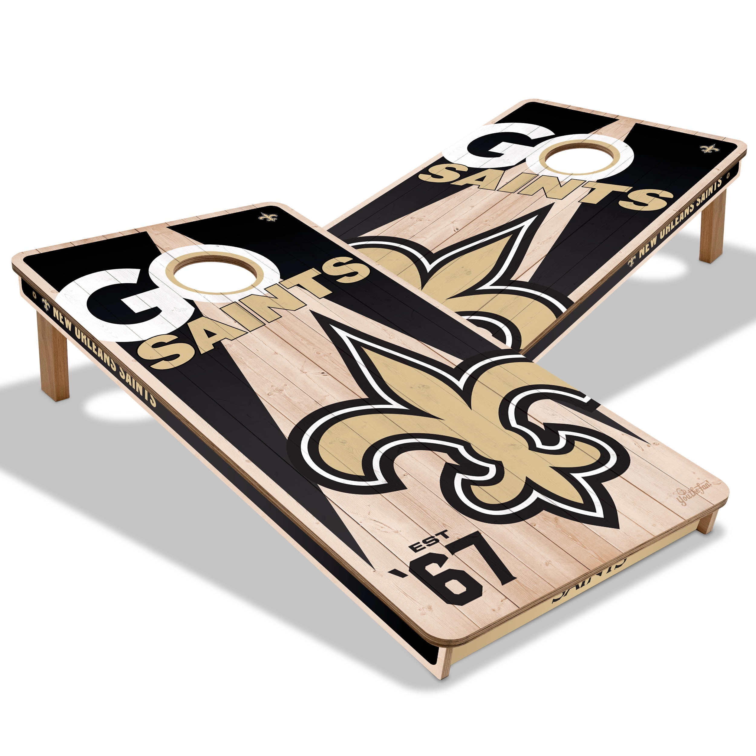 YouTheFan NFL New Orleans Saints 2' x 4' Cornhole Game No Bags