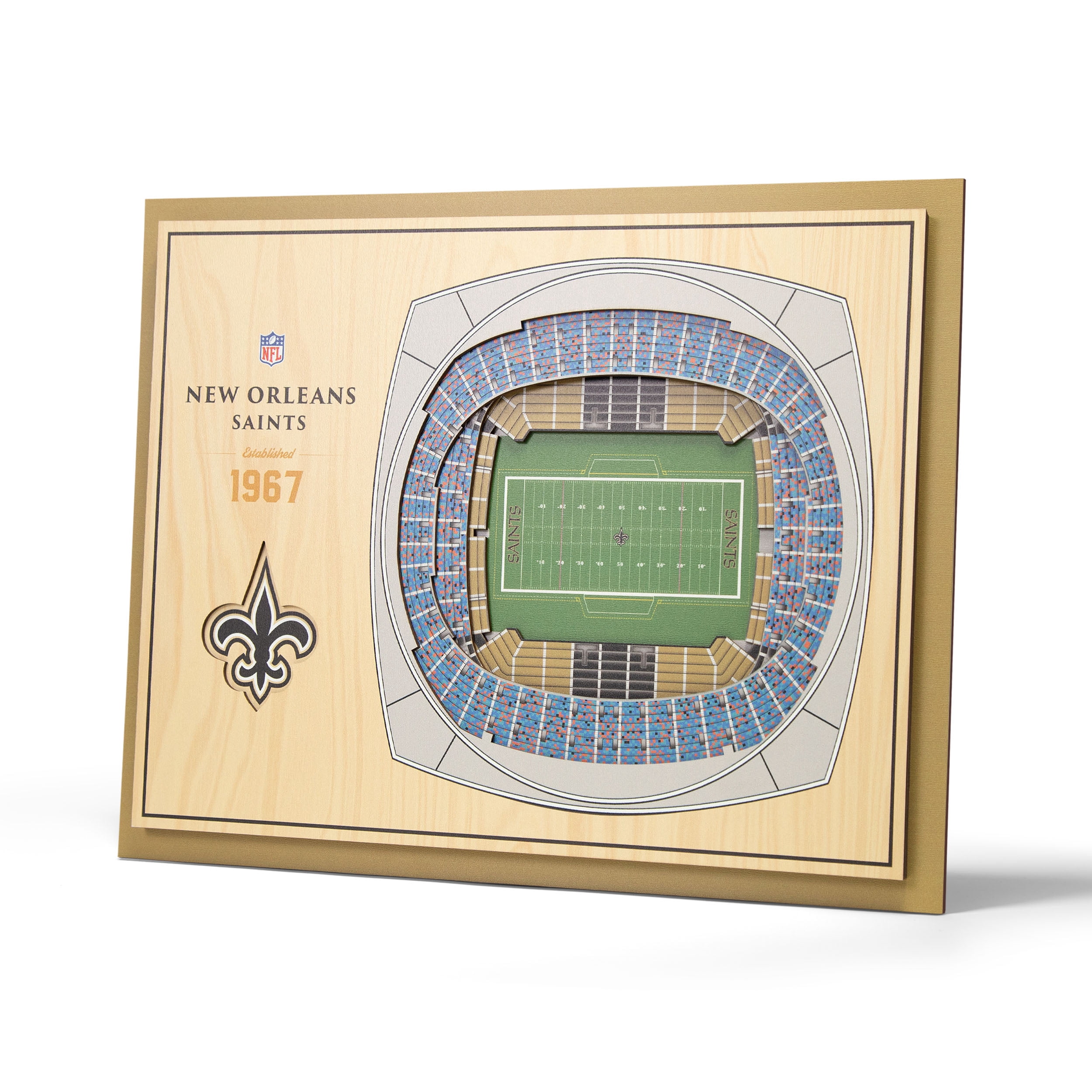 YouTheFan NFL New Orleans Saints 5 Layer Stadiumview Wall Art