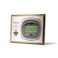 thumbnail image 1 of YouTheFan NFL New Orleans Saints 5 Layer Stadiumview Wall Art, 1 of 5