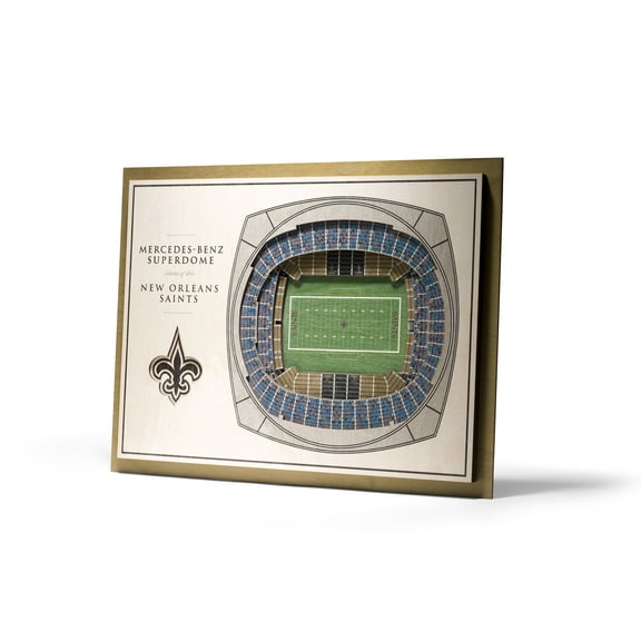 YouTheFan NFL New Orleans Saints 5 Layer Stadiumview Wall Art