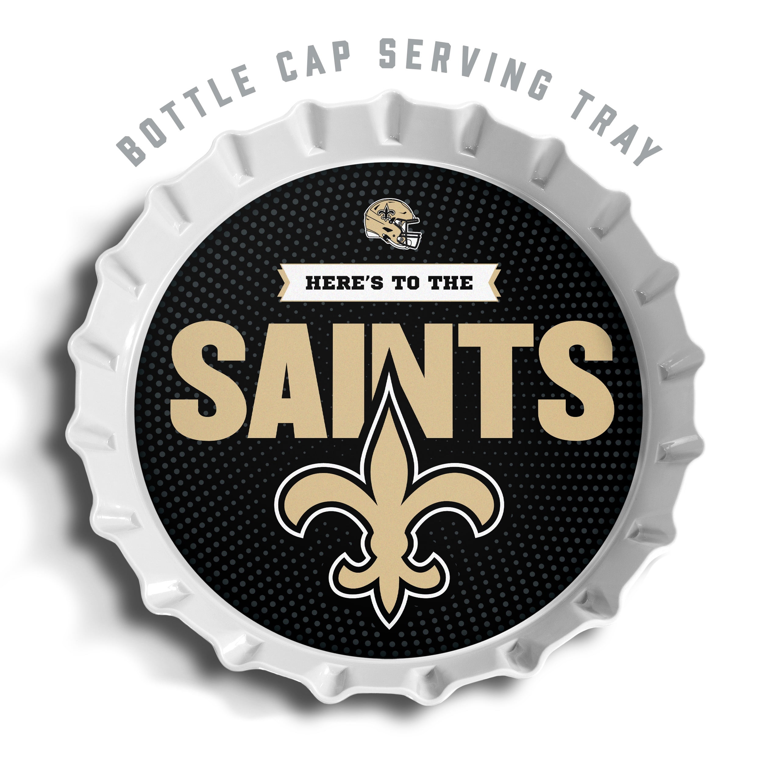 YouTheFan NFL New Orleans Saints Bottle Cap Serving Tray