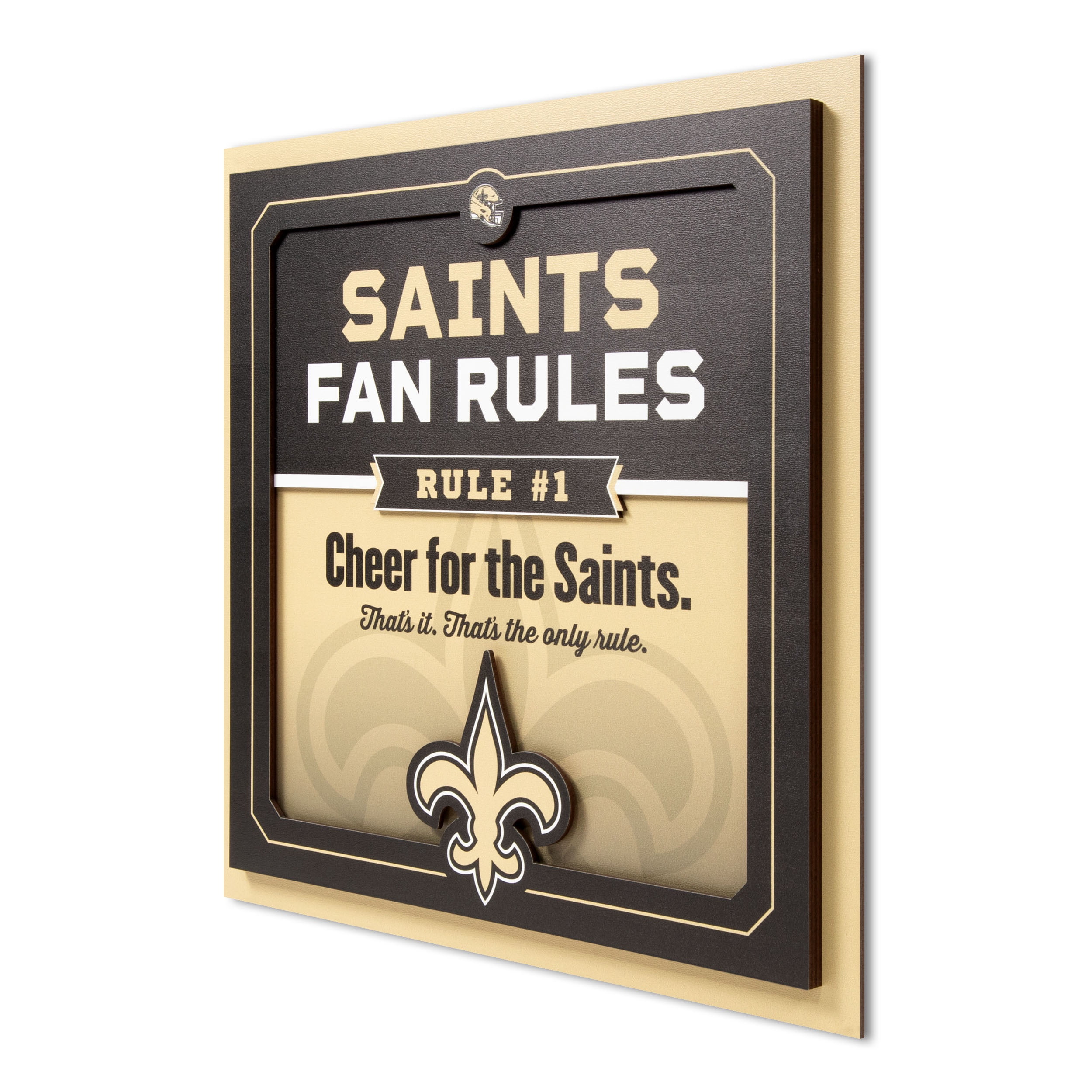 YouTheFan NFL New Orleans Saints Fan Rules 3D Wall Art