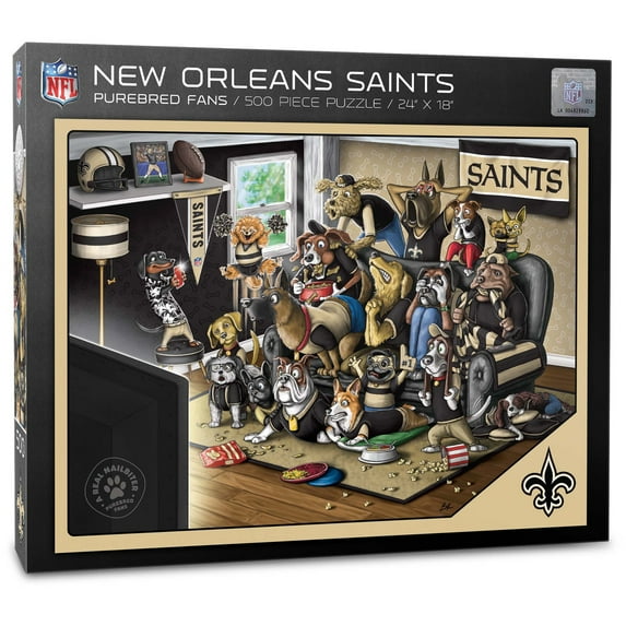 New Orleans Saints Purebred Fans 18'' x 24'' A Real Nailbiter 500-Piece Puzzle