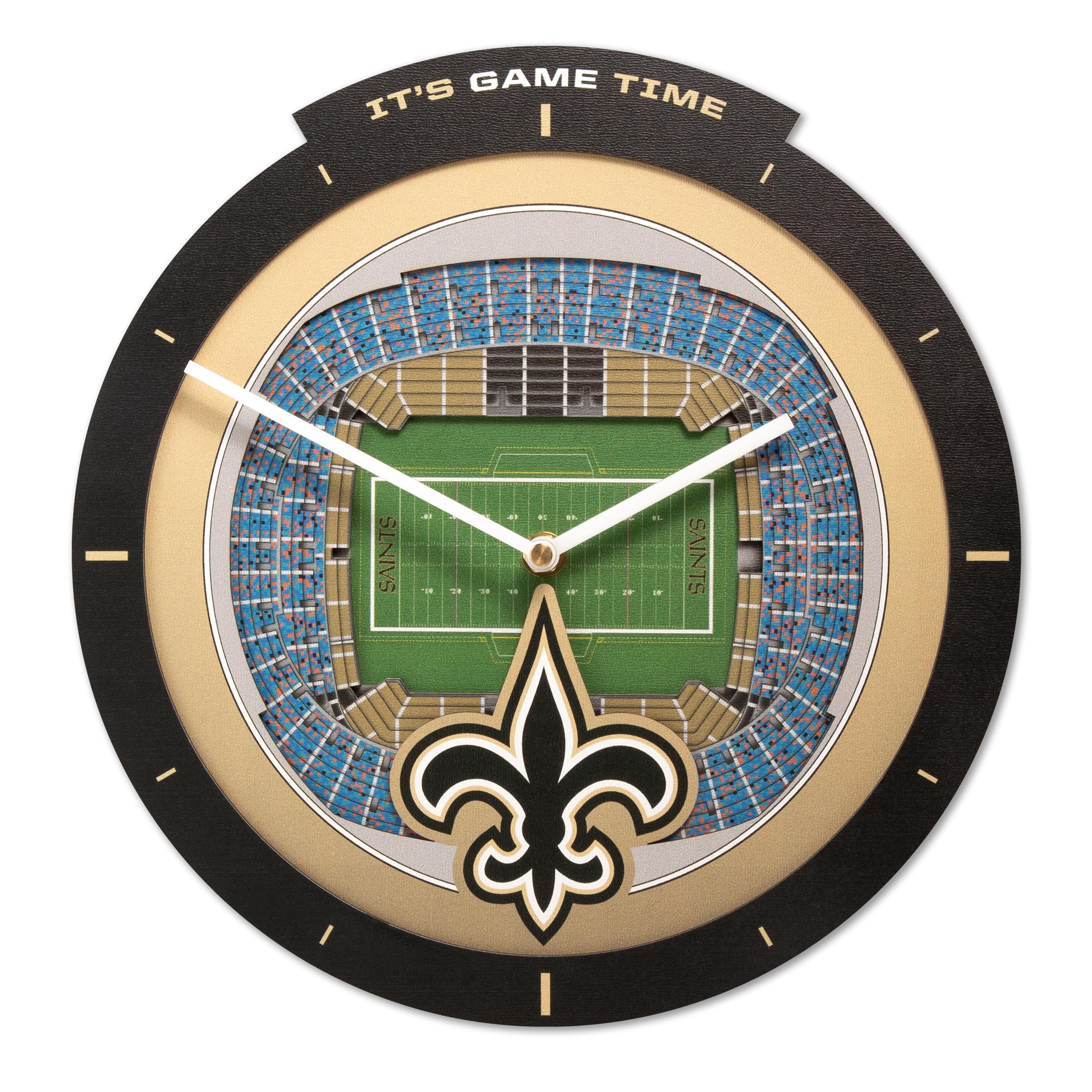 YouTheFan NFL New Orleans Saints Stadiumview 3D Wall Clock