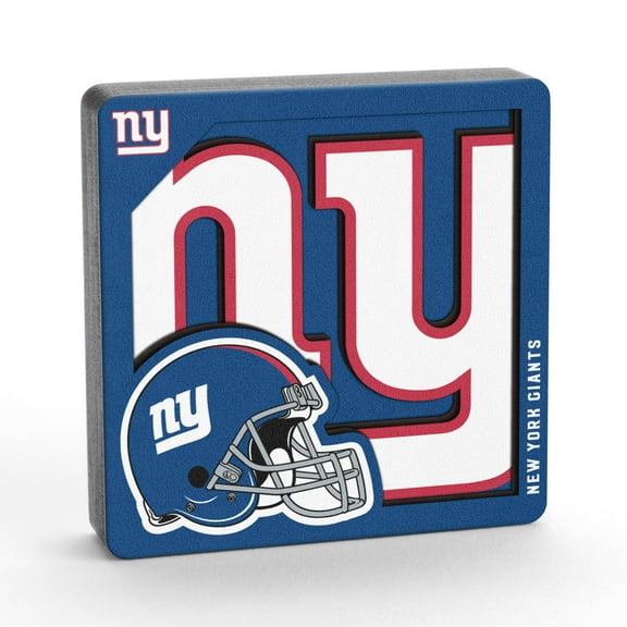 YouTheFan NFL New York Giants 3D Logo Series Magnet