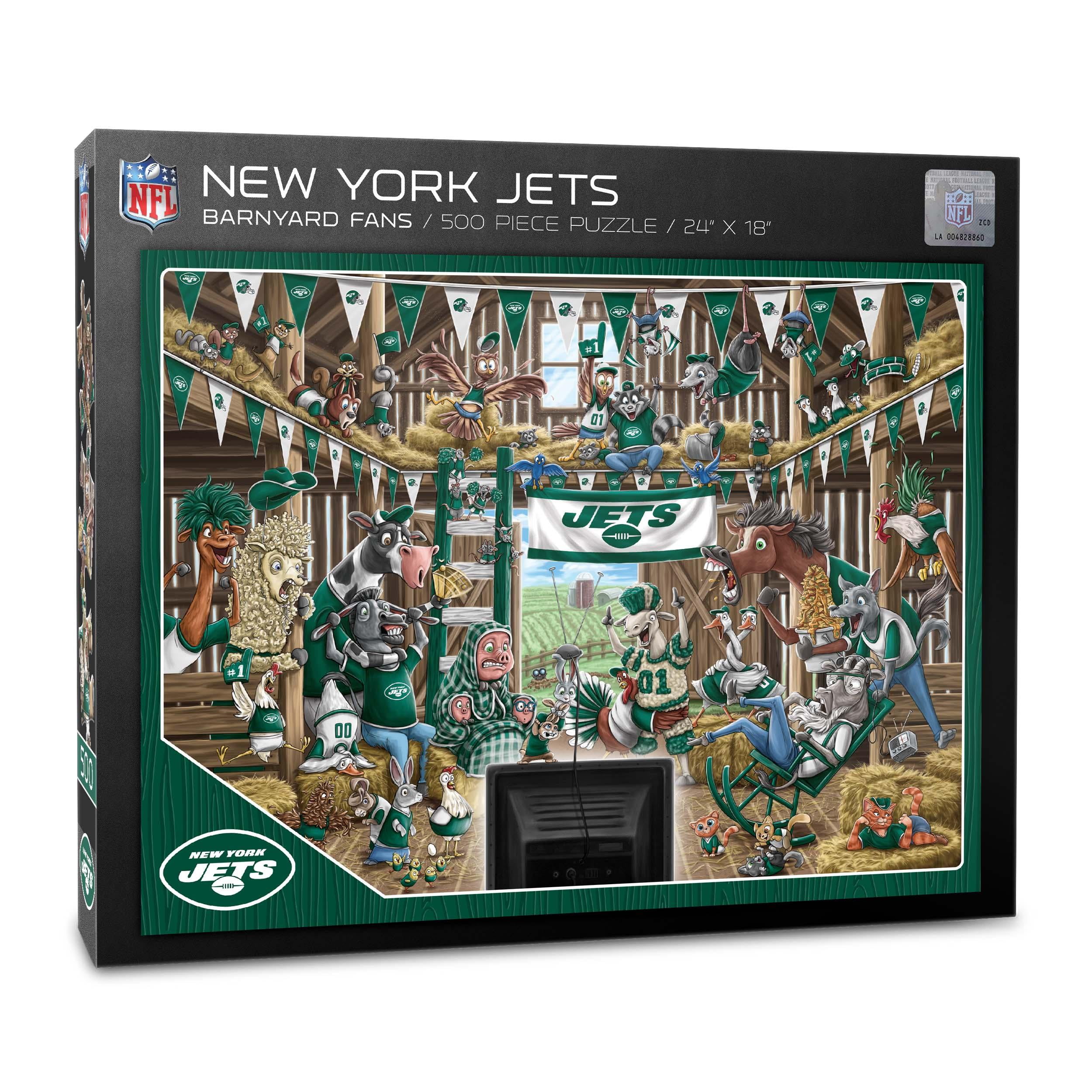 New York Jets Celebrate Barnyard Animals Artwork 500 Piece Puzzle New York Jets Celebrate Barnyard Animals Artwork 500 Piece Puzzle