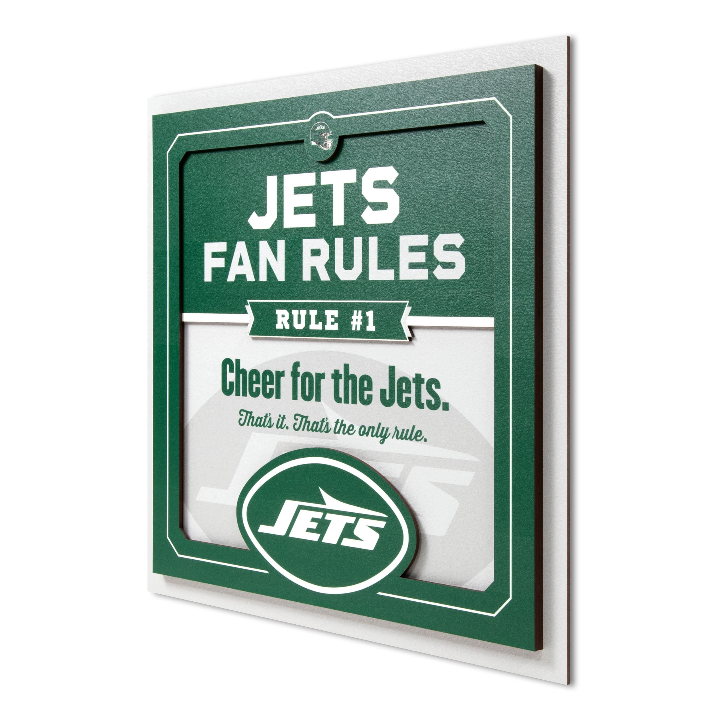YouTheFan NFL New York Jets Fan Rules 3D Wall Art