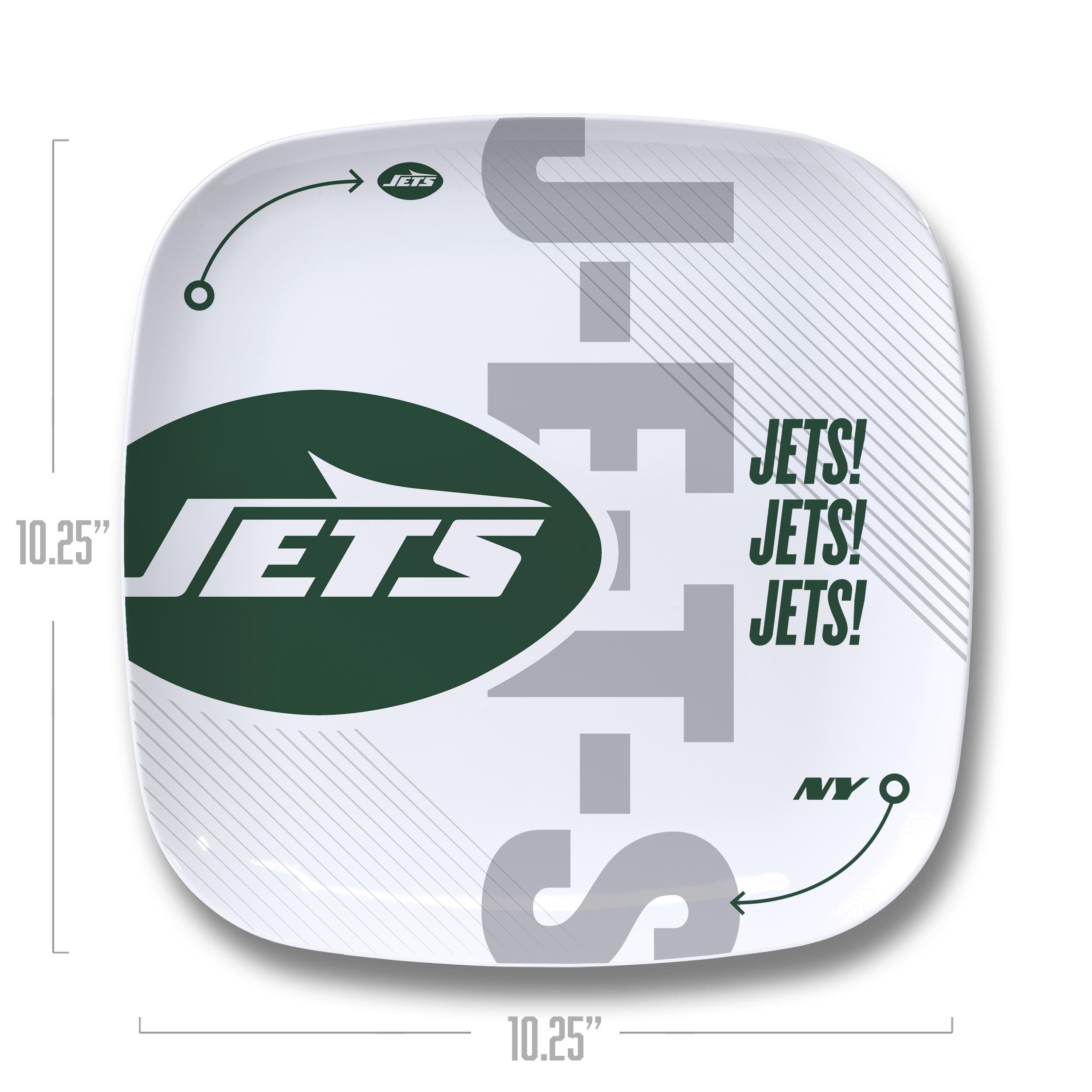 YouTheFan NFL New York Jets Large Party Plate