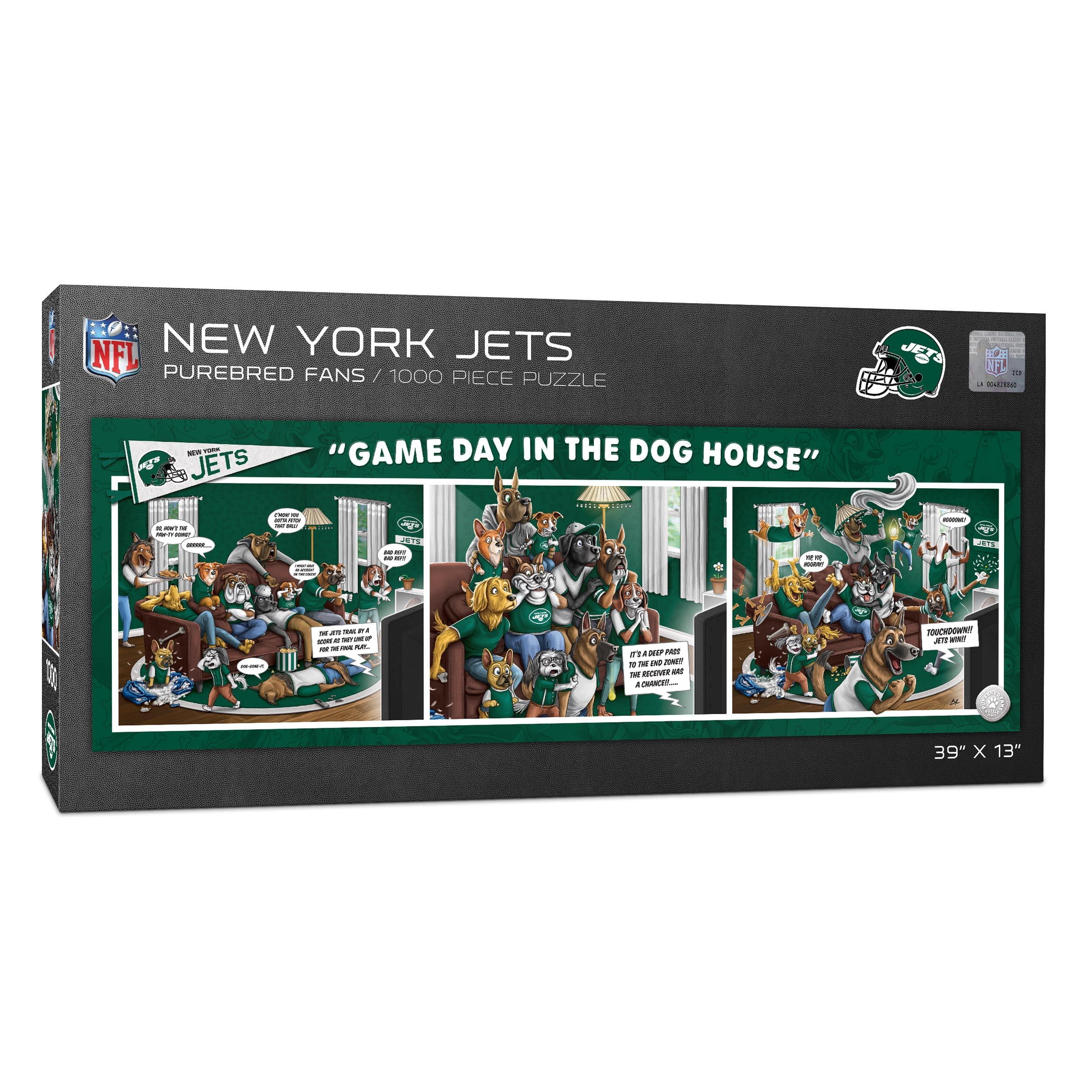YouTheFan NFL New York Jets Purebred Fans Gameday in the Dog House 1000PC Puzzle