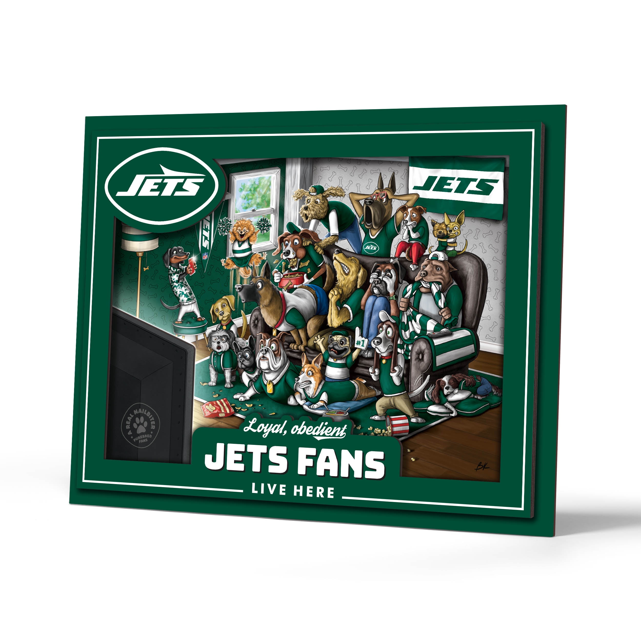 YouTheFan NFL New York Jets Purebred Fans Wall Art