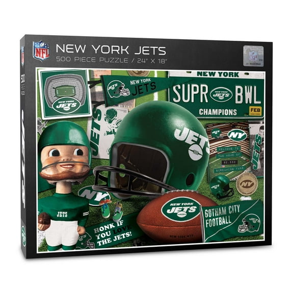 YouTheFan NFL New York Jets Retro Series Puzzle – 500 PC
