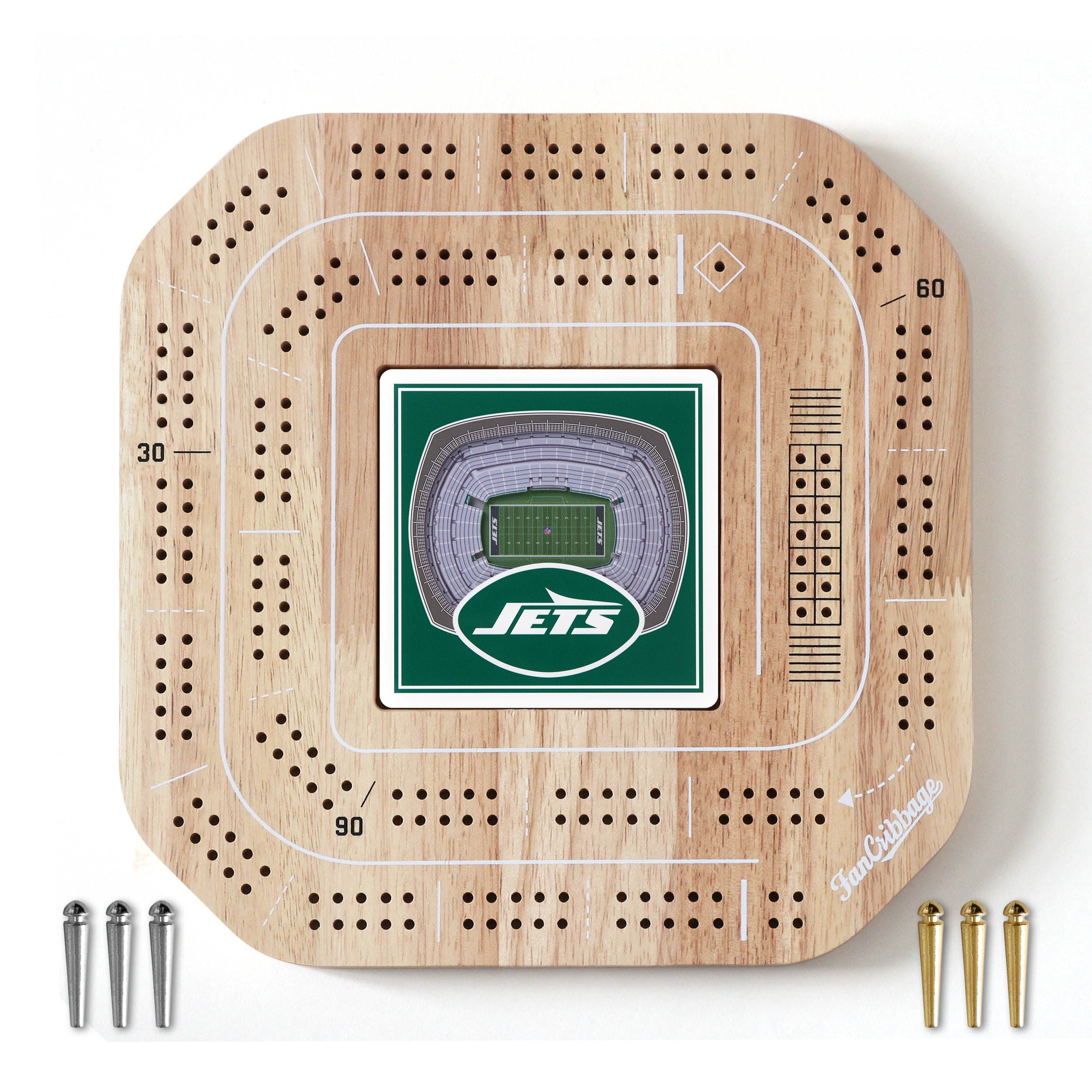 YouTheFan NFL New York Jets Stadiumview Cribbage
