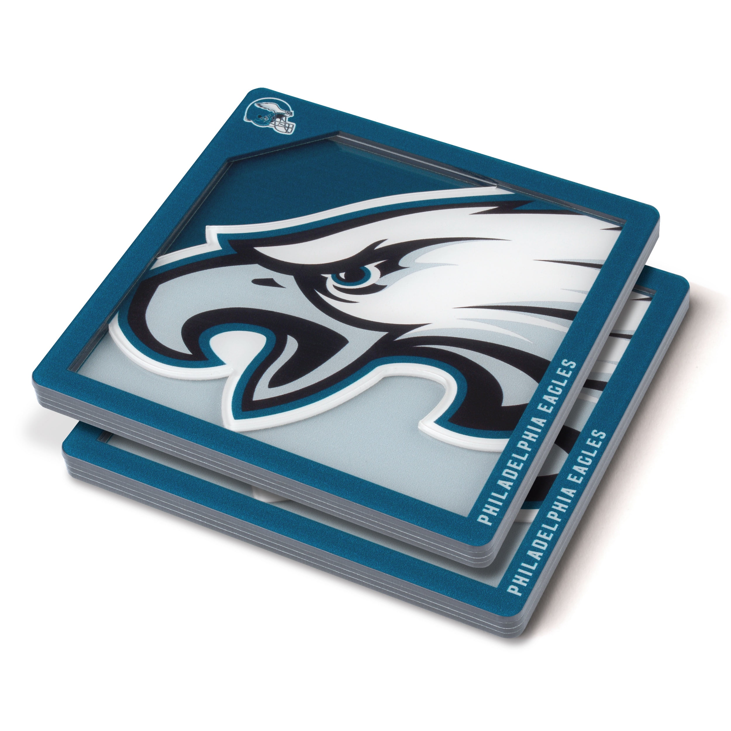 YouTheFan NFL Philadelphia Eagles 3D-LSC 3D Logo Series Coasters - Pack of 2