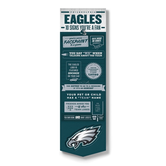 YouTheFan NFL Philadelphia Eagles 3D Top 10 Wall Art